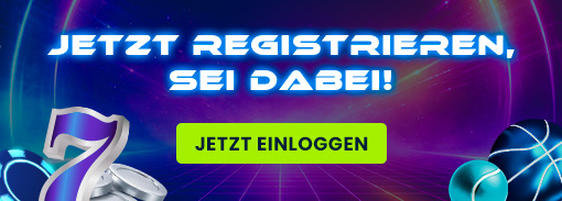 Registrierungsbanner mit Jetzt einloggen Button für neue Nutzer