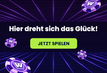 Wettigo Casino Szene mit Slotmaschine und Spielfigur